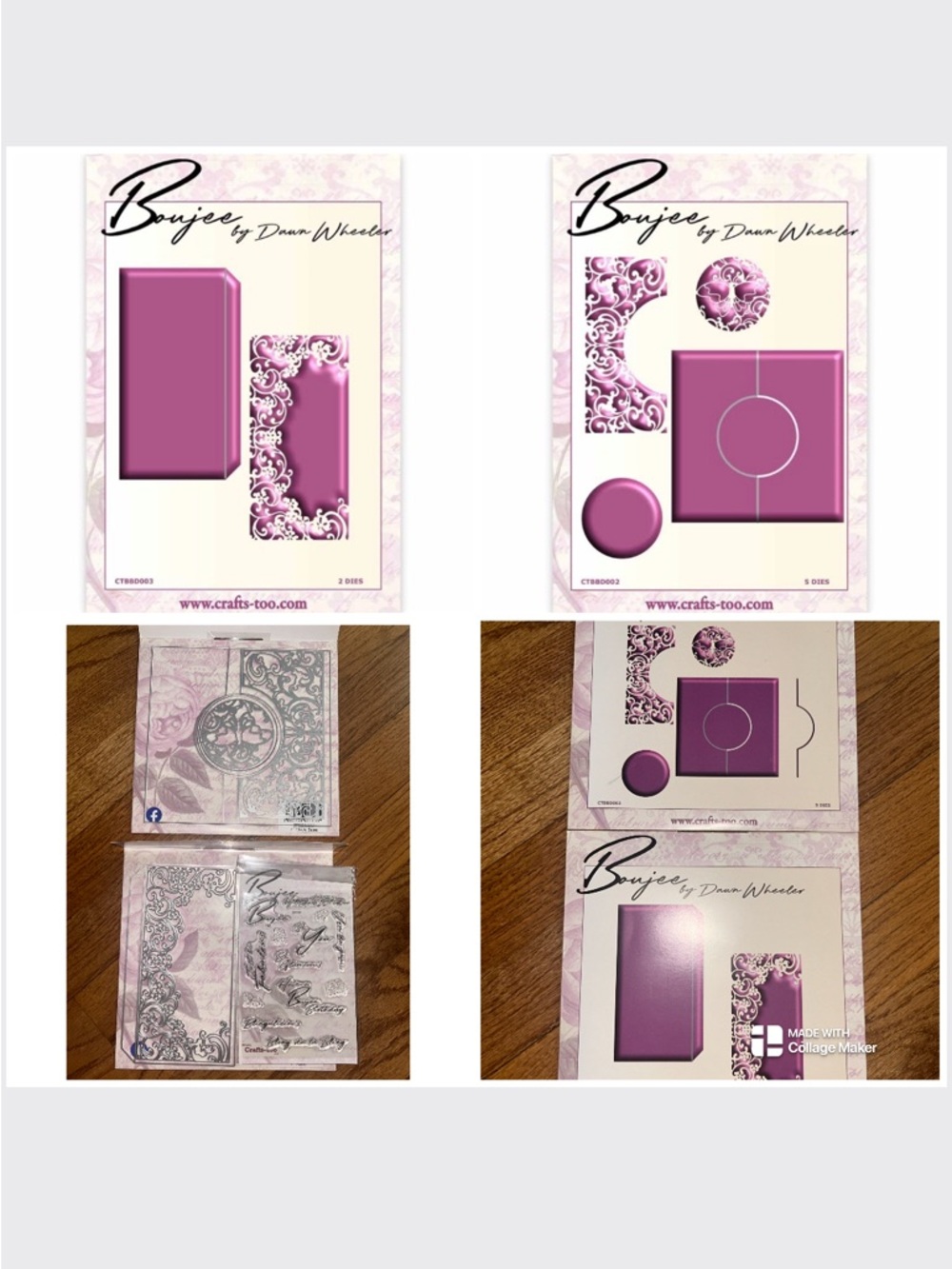 Boujee by Dawn Wheeler Decorative Die Sets (2 Sets) NWT